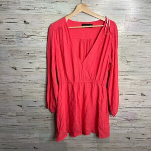 Minkpink  long sleeve mini pink dress size large